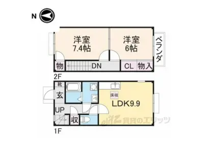クレストステージ1(2LDK/2階)の間取り写真