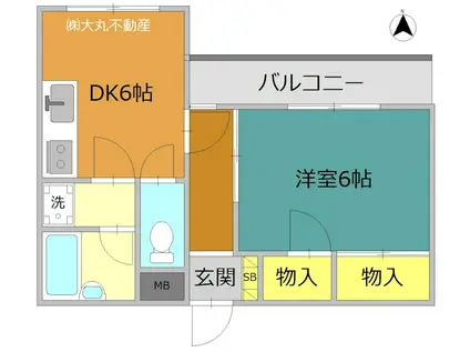 レジデンス青和(1DK/3階)の間取り写真