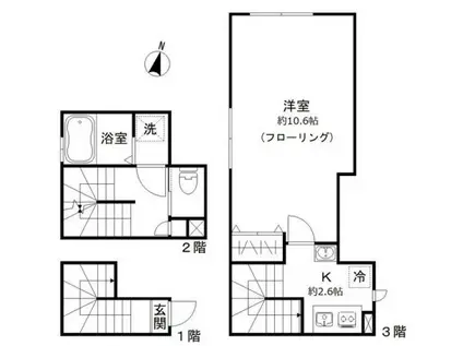 ラフォルテ白金(1K/1階)の間取り写真