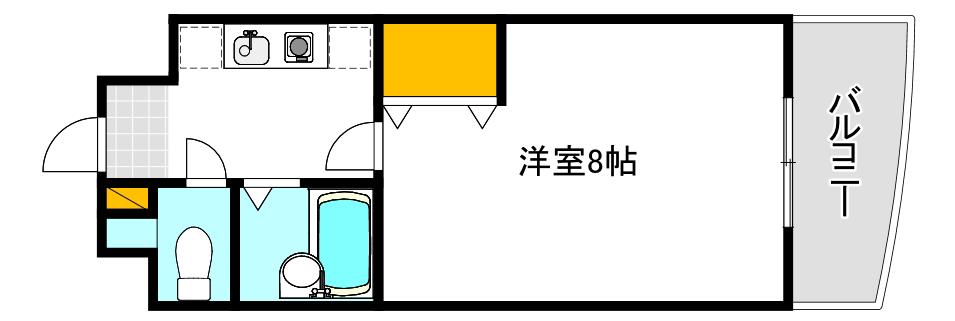 グリーンスクエア(1K/2階)の間取り写真