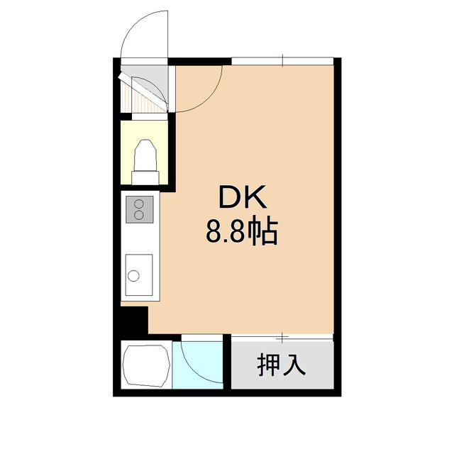 馬場コーポ (ワンルーム/1階)の間取り写真