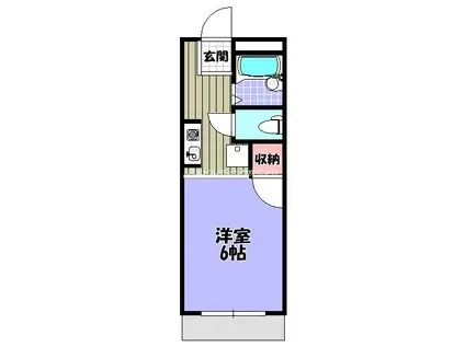 メゾンドクレール(1K/1階)の間取り写真