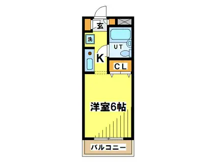 G-CLEF(1K/2階)の間取り写真