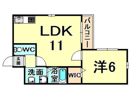 セレーノ塚口(1LDK/1階)の間取り写真