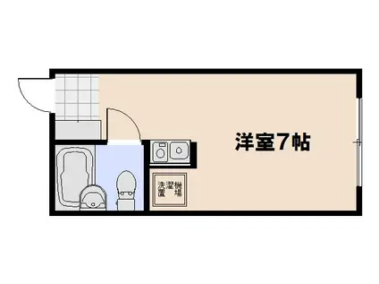 エフェクトワン(ワンルーム/1階)の間取り写真