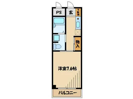 豊年・カモミール(1K/1階)の間取り写真