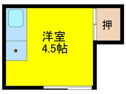 ORIENTAL POSSE INC(ワンルーム/2階)の間取り写真