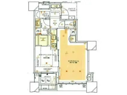 ドゥ・トゥールイースト(1LDK/47階)の間取り写真