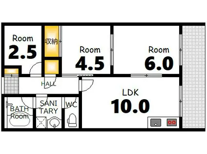 メゾン幸(3LDK/2階)の間取り写真
