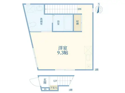 若林5丁目アパート 2階(ワンルーム/2階)の間取り写真