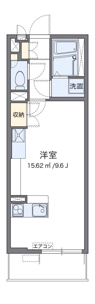レオネクスト湘南大津(ワンルーム/2階)の間取り写真