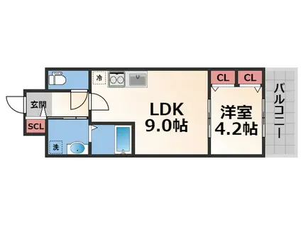 BO BEDRE MIKURIYA(1LDK/3階)の間取り写真