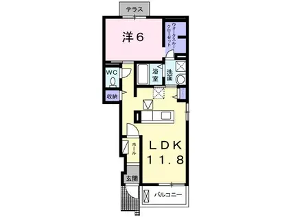 新井3番館(1LDK/1階)の間取り写真