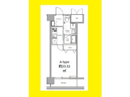 エルプレイス東三国(1K/7階)の間取り写真