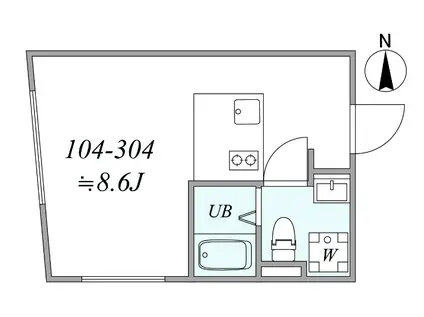 TRIAS626(1K/3階)の間取り写真