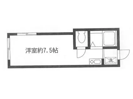 シーザリオ(ワンルーム/1階)の間取り写真