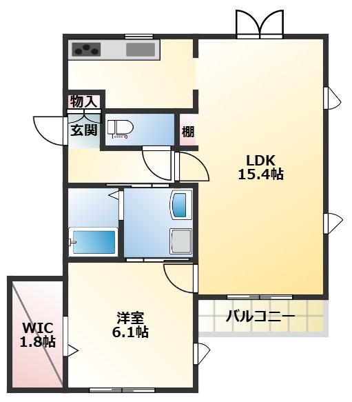 メゾン ヴェリテ(1LDK/3階)の間取り写真