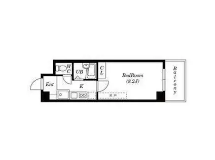 ウエストIN星ヶ丘(1K/3階)の間取り写真