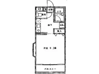 メゾンエスト(1K/1階)の間取り写真