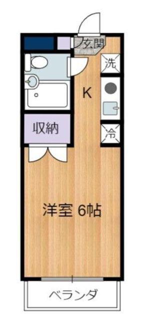 グリーンハイツ麻生(1K/3階)の間取り写真