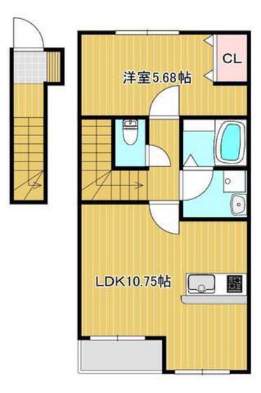 MYESTATE 旭本町 西棟(1LDK/2階)の間取り写真