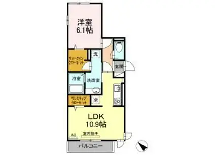 ノーブル向ヶ丘 (1LDK/3階)の間取り写真