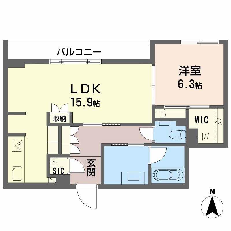 シークリサンス岡本(1LDK/2階)の間取り写真