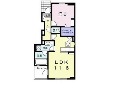 SKYIII(1LDK/1階)の間取り写真