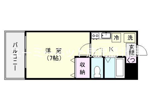 アーバンライフ東邦ビル(1K/5階)の間取り写真