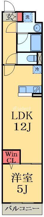 ファーストレジデンスおゆみ野(1LDK/3階)の間取り写真