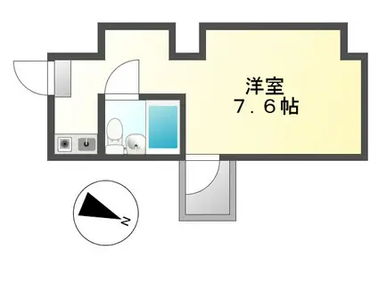 ホワイトシャトー熱田(ワンルーム/4階)の間取り写真