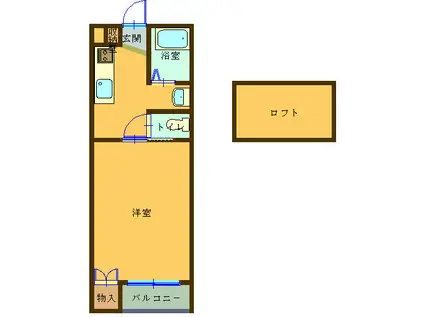 ハイム法の木(1SK/1階)の間取り写真