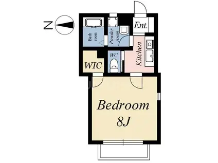 アガパンサス(1K/1階)の間取り写真
