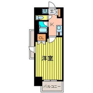 プラウドフラット五橋(1K/3階)の間取り写真