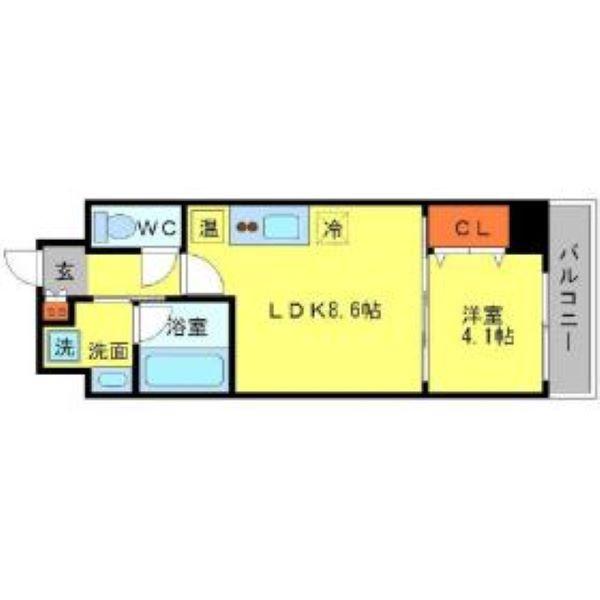 箕面PLEASANT(1LDK/3階)の間取り写真