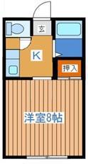 タケダコーポ(1K/2階)の間取り写真
