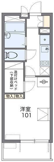 レオパレスノースSIDEII(1K/1階)の間取り写真