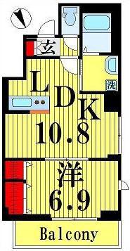 ラ・ルーチェ千寿(1LDK/5階)の間取り写真