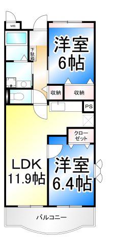 モア・エテルノ(2LDK/3階)の間取り写真