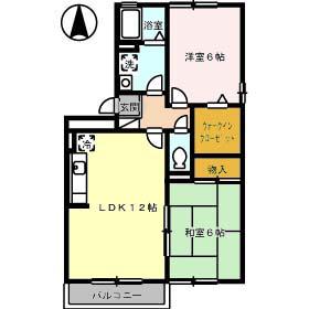 デミュール壱番館(2LDK/1階)の間取り写真
