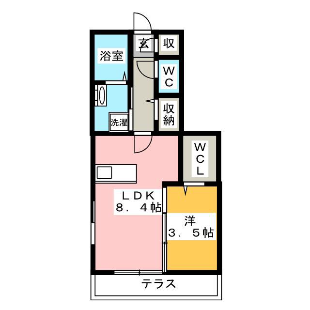 PRATIQUE(1LDK/1階)の間取り写真