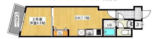 ブリリアントT(1DK/6階)の間取り写真