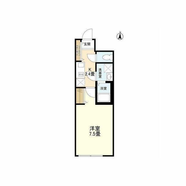 ウェルスクエアイズム大井町(1K/1階)の間取り写真
