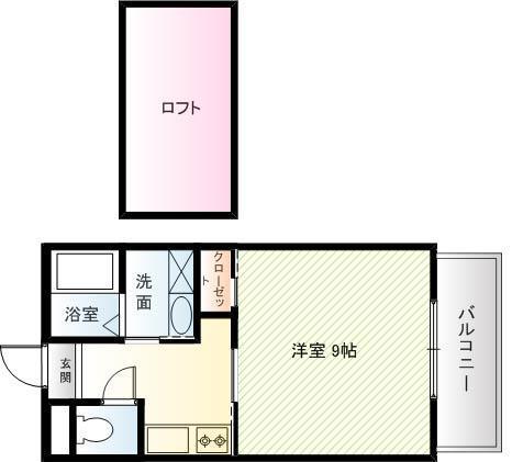 プレシアス・タウン(1K/2階)の間取り写真