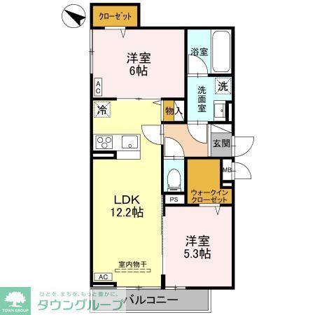 クレール・メゾン(2LDK/3階)の間取り写真