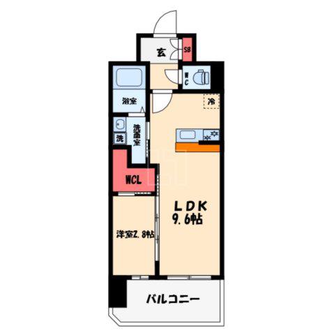 セレニテ難波グランデシュッド(1LDK/7階)の間取り写真