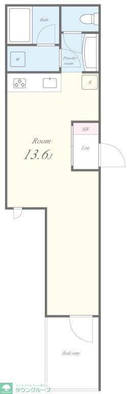 LEA ROOMお花茶屋(ワンルーム/3階)の間取り写真