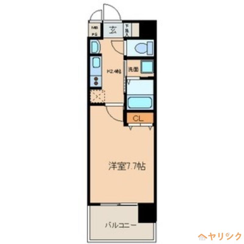 ブルームライフ黒川(1K/5階)の間取り写真
