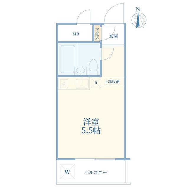DOM三軒茶屋(ワンルーム/2階)の間取り写真