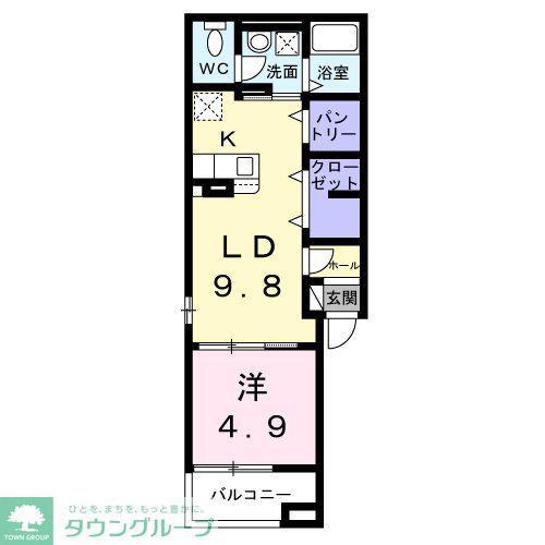 セレッソ パルケ(1LDK/2階)の間取り写真